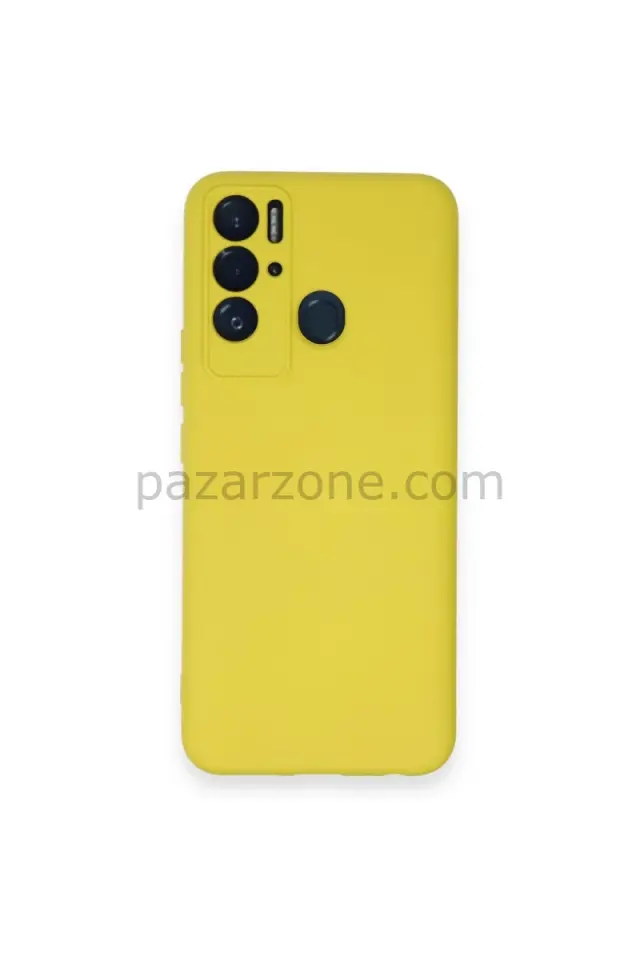 Newface Tecno Pova Neo Kılıf Nano içi Kadife Silikon - Sarı