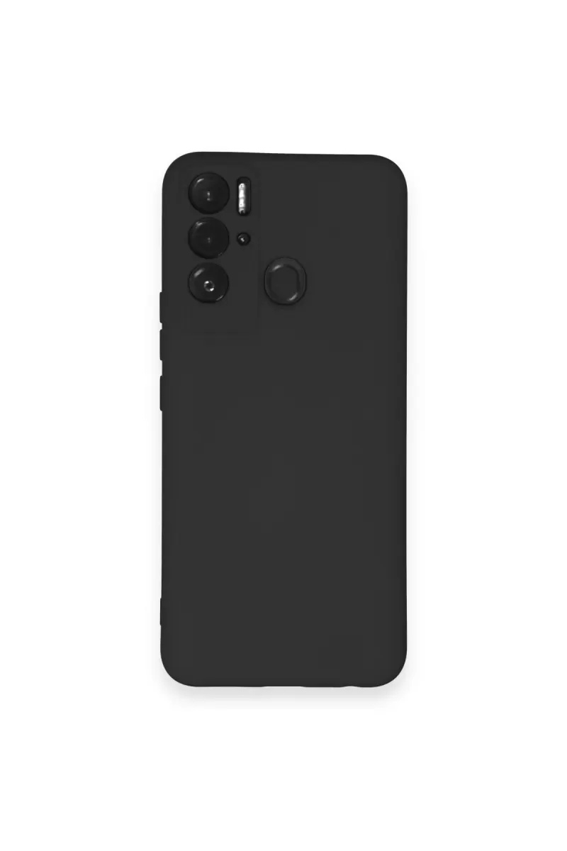 Newface Tecno Pova Neo Kılıf Nano içi Kadife Silikon - Siyah
