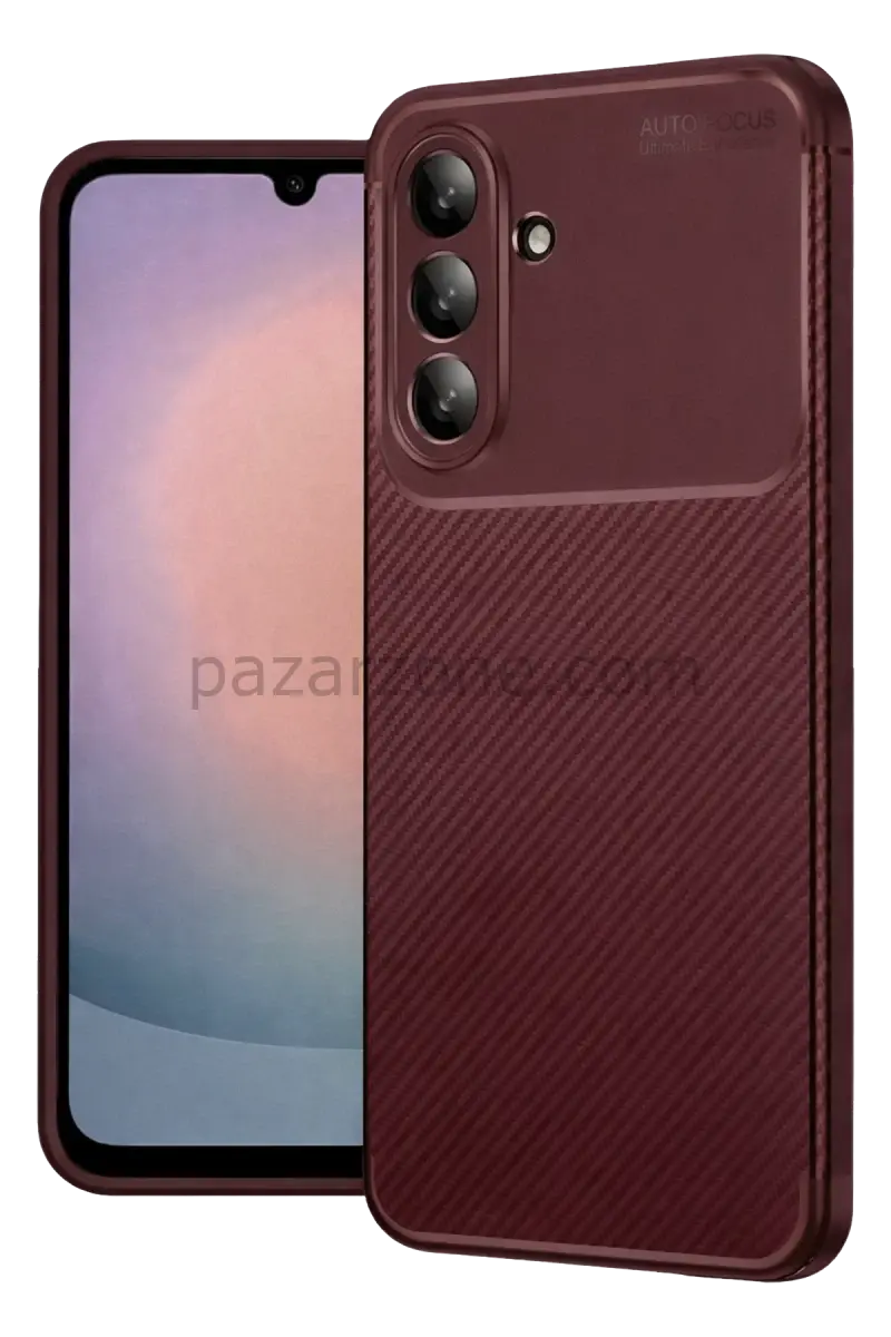 Newface Samsung Galaxy A17 5G Auto Focus Karbon Kapak - Bordo