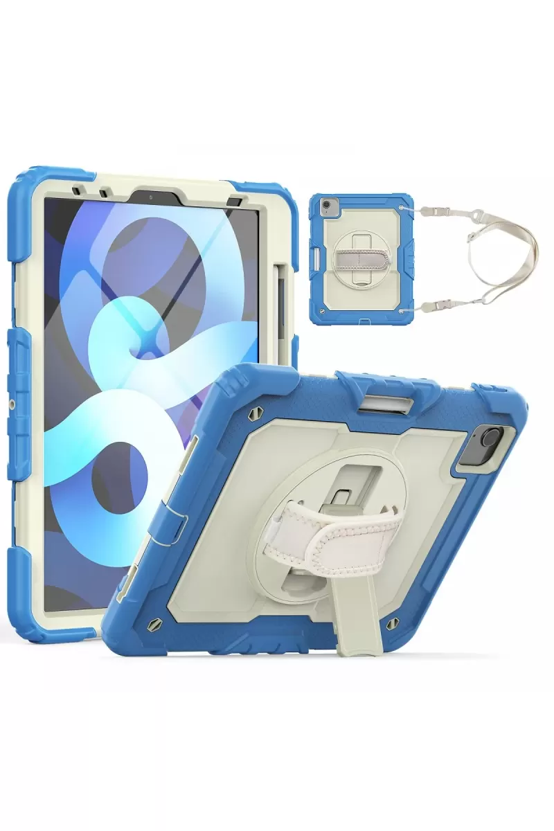 Newface Apple iPad Pro 11 (2020) Kılıf Strap New Tablet Kapak - Mavi