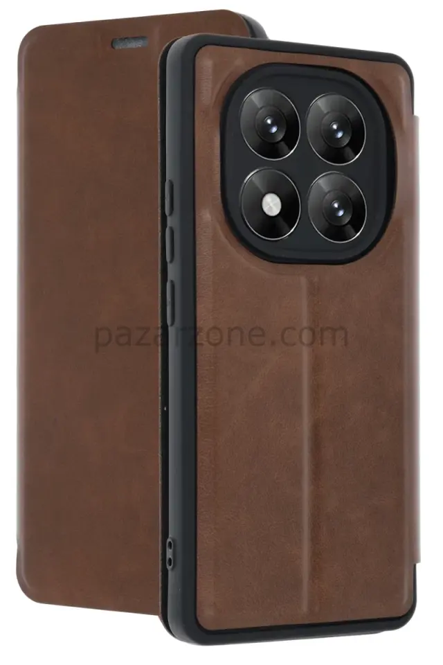 Newface Xiaomi Redmi Note 14 Pro 5G Kılıf Flip Cover - Taba