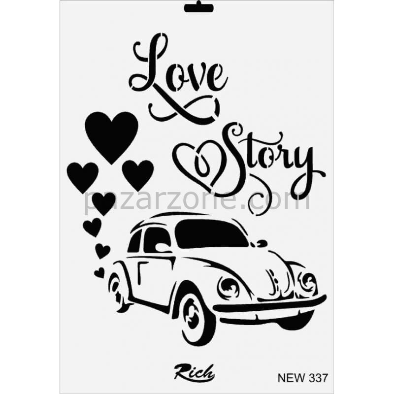 Rich New Seri N-337 Stencil 35x25 cm