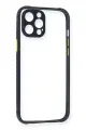 Newface Apple iPhone 12 Pro Kılıf Miami Şeffaf Silikon - Lacivert