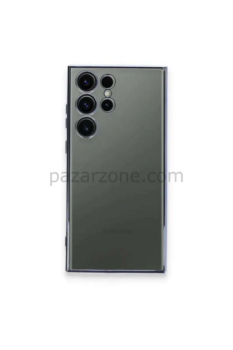 Newface Samsung Galaxy S23 Ultra Kılıf Razer Lensli Silikon - Açık Mavi