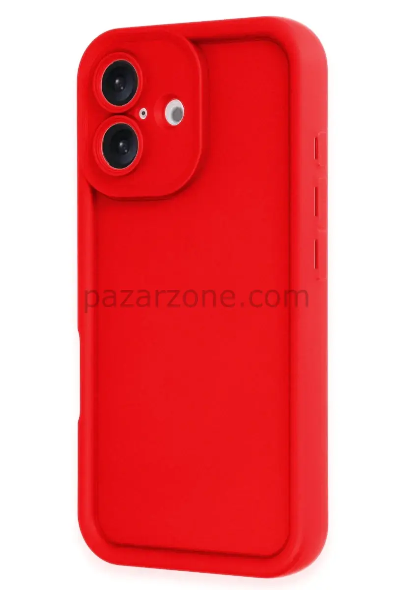 Newface Apple iPhone 16 Kılıf Viera Silikon - Kırmızı