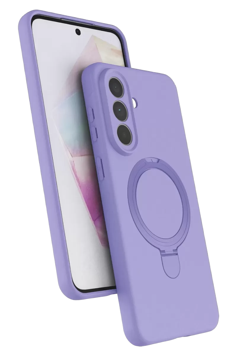 Newface Samsung Galaxy A57 5G Regal Magsafe Standlı Kapak - Lila