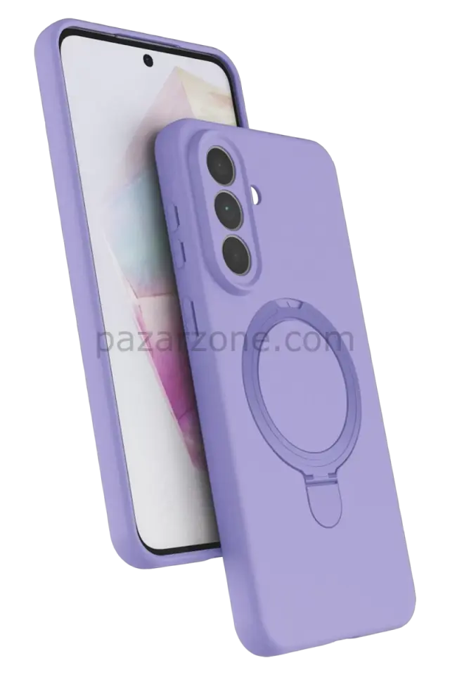Newface Samsung Galaxy A57 5G Regal Magsafe Standlı Kapak - Lila