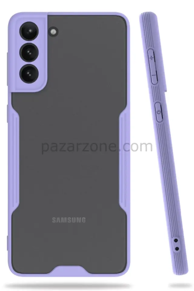 Newface Samsung Galaxy S21 Plus Kılıf Platin Silikon - Lila