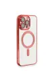 Newface Apple iPhone 14 Pro Max Kılıf Kross Magneticsafe Kapak - Kırmızı