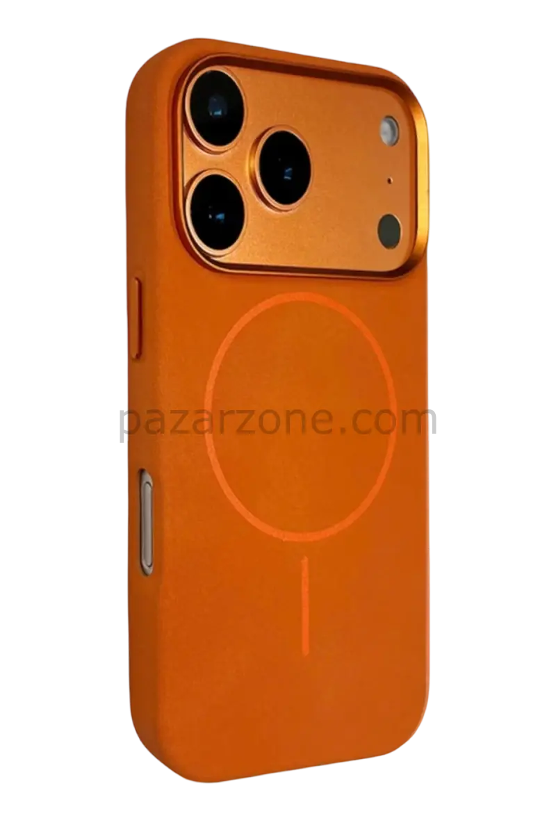 Joko Apple iPhone 17 Pro Luno Deri Magsafe Kapak - Turuncu