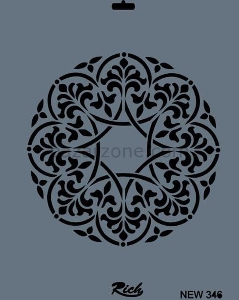Rich New Seri N-346 Stencil 35x25 cm