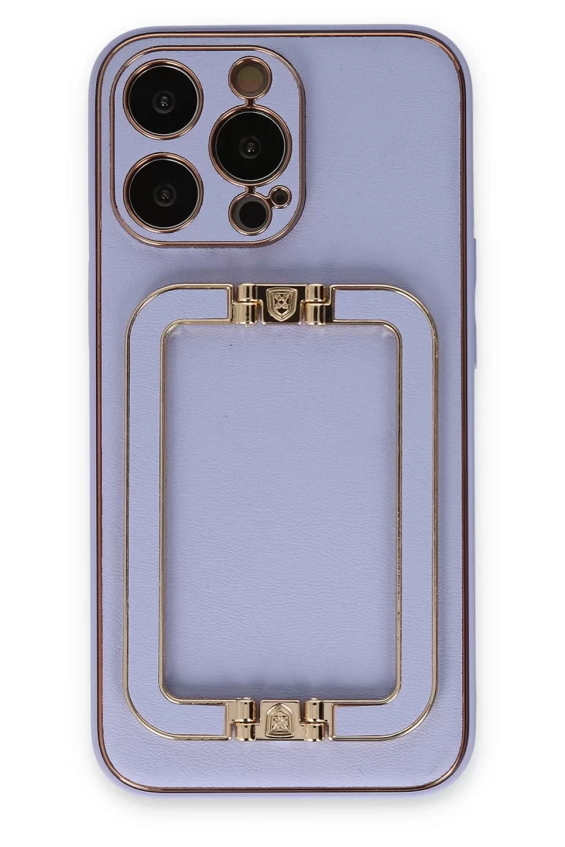 Newface Apple iPhone 13 Pro Max Kılıf Coco Elit Kapak - Lila