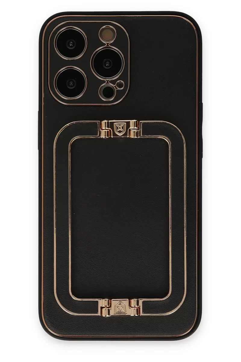 Newface Apple iPhone 13 Pro Max Kılıf Coco Elit Kapak - Siyah