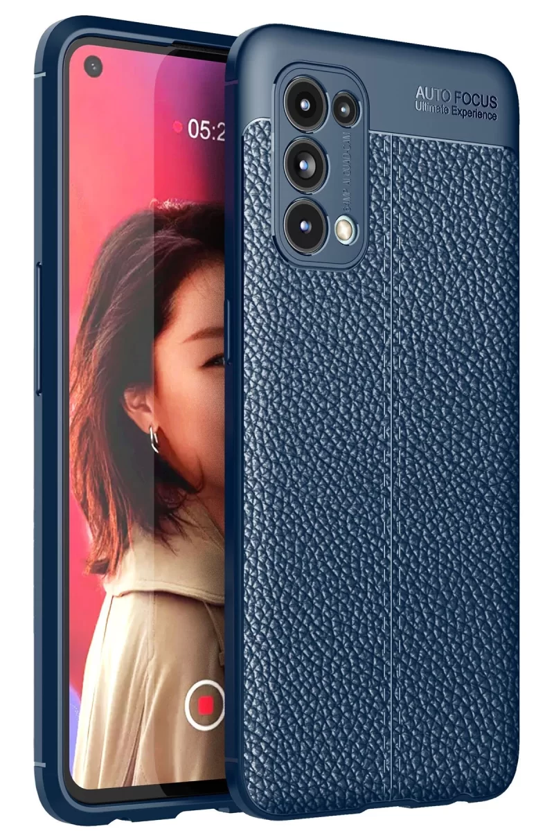 Newface Oppo Reno 5 Kılıf Auto Focus Kapak - Lacivert