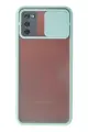Newface Samsung Galaxy A02S Kılıf Palm Buzlu Kamera Sürgülü Silikon - Turkuaz