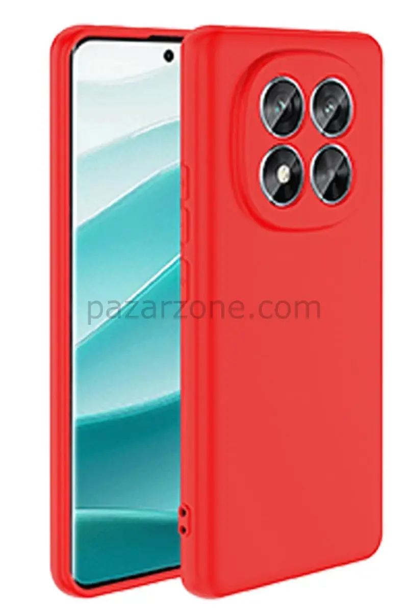 Newface Xiaomi Redmi Note 14 Pro 5G Kılıf Nano içi Kadife Silikon - Kırmızı