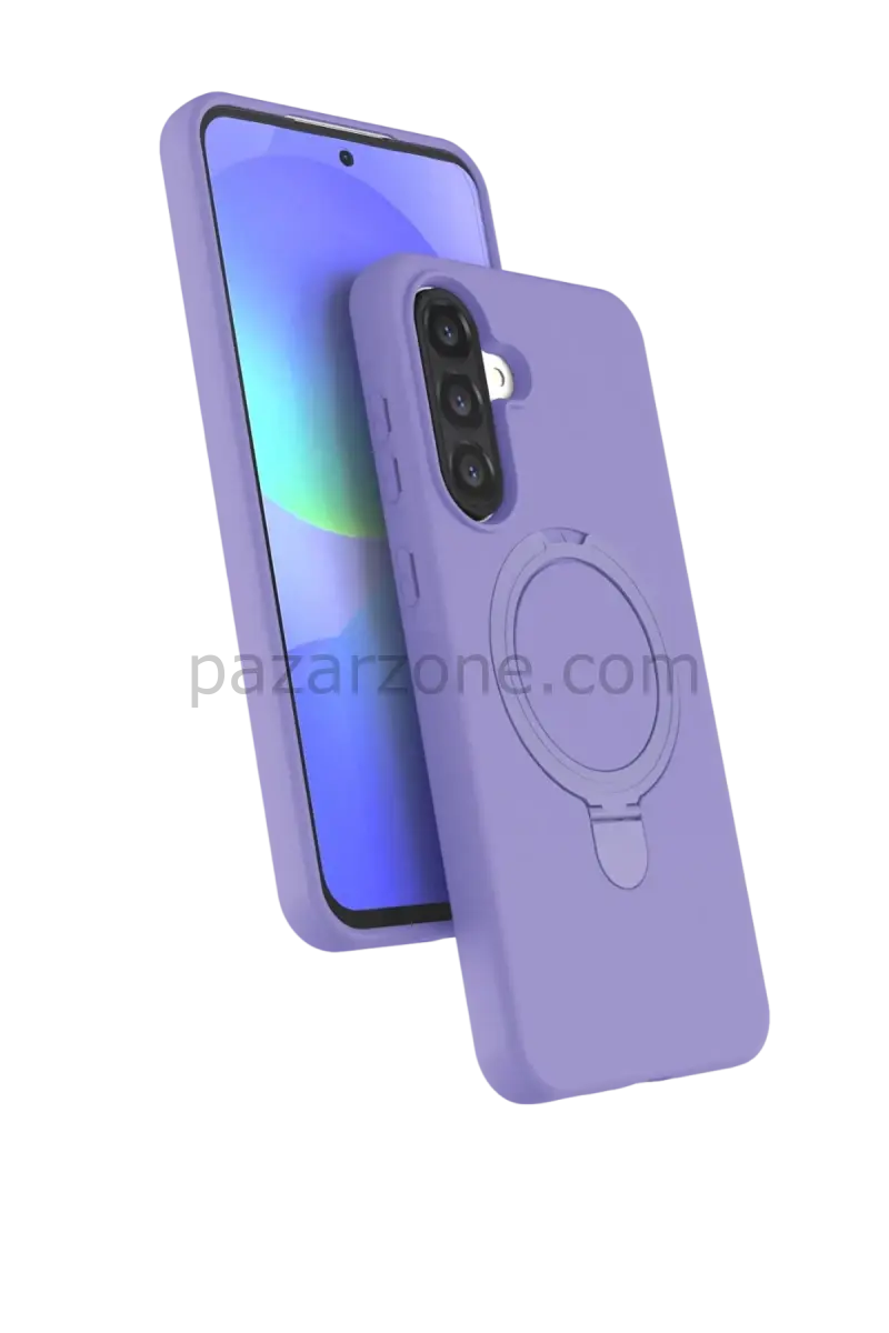 Newface Samsung Galaxy A17 5G Regal Magsafe Standlı Kapak - Lila
