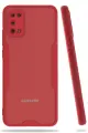 Newface Samsung Galaxy A02S Kılıf Platin Silikon - Kırmızı