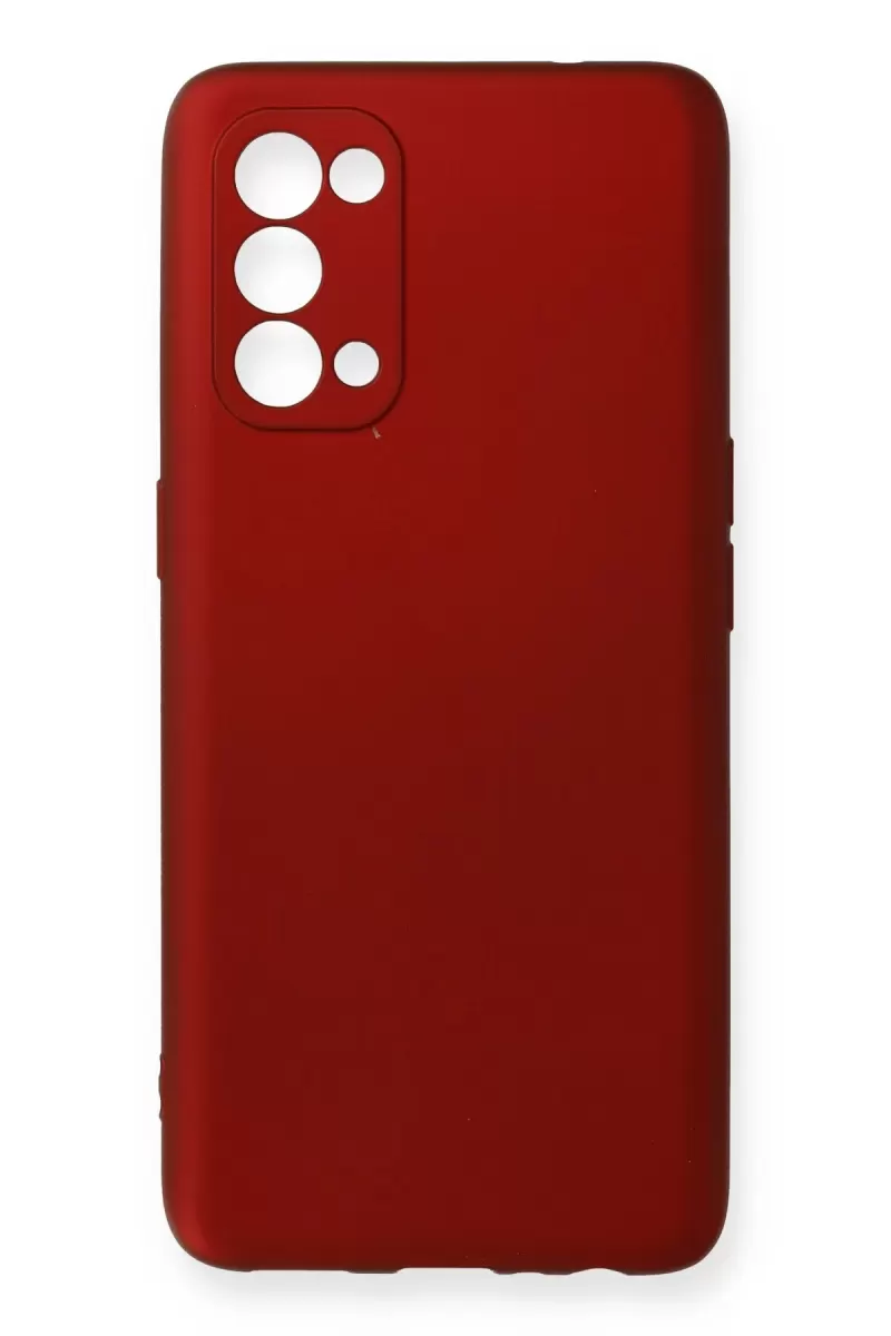Newface Oppo Reno 5 Kılıf First Silikon - Bordo