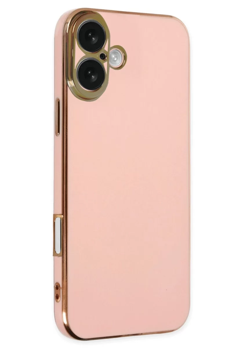 Newface Apple iPhone 16 Kılıf Volet Silikon - Pembe