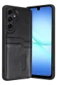Newface Samsung Galaxy A57 5G Sara Kartvizitli Deri Kılıf - Siyah