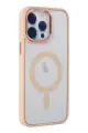 Newface Apple iPhone 14 Pro Max Kılıf Room Magneticsafe Silikon - Pudra
