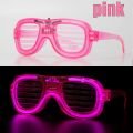 Pembe Led Işıklı Parti Gözlüğü - Neon 3 Modlu