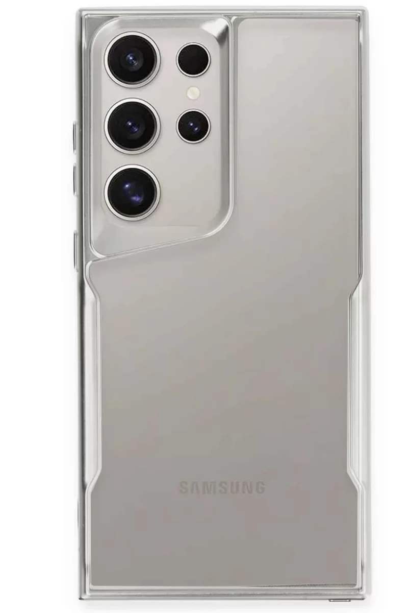 Newface Samsung Galaxy S25 Ultra Kılıf Boyi Silikon Kapak - Gümüş