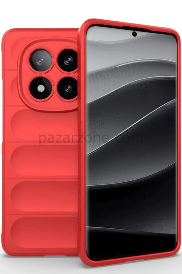 Newface Xiaomi Redmi Note 14 Pro 5G Kılıf Optimum Silikon - Kırmızı
