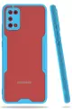 Newface Samsung Galaxy A02S Kılıf Platin Silikon - Mavi