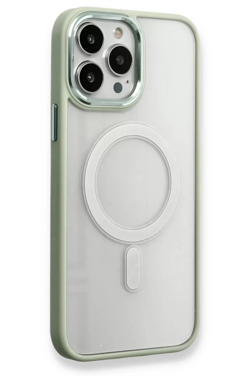 Newface Apple iPhone 14 Pro Max Kılıf Room Magneticsafe Silikon - Su Yeşili