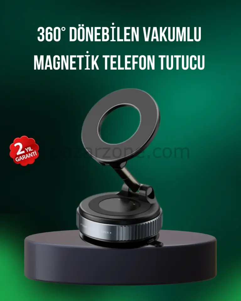 Alüminyum Gövdeli Manyetik Araç İçi Telefon Tutucu