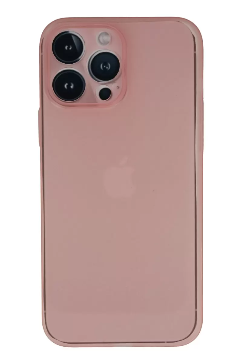 Newface Apple iPhone 13 Pro Max Kılıf PP Ultra İnce Kapak - Pembe