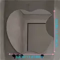 Apple Tasarım Kırılmayan Pleksi Duvar Aynası - 30x30 cm Modern Dekoratif Ayna