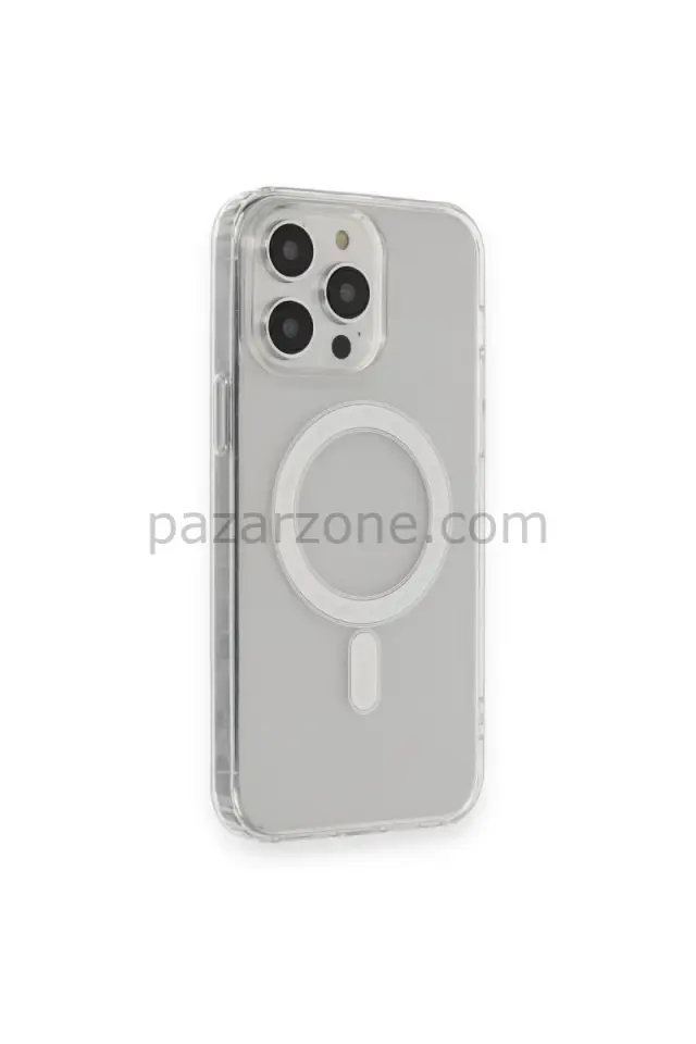 Newface Apple iPhone 14 Pro Max Kılıf Matte Şeffaf Magneticsafe - Şeffaf
