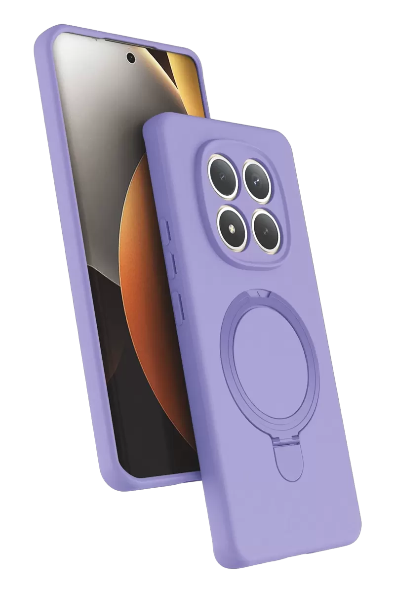 Newface Xiaomi Redmi Note 15 Pro 5G Regal Magsafe Standlı Kapak - Lila