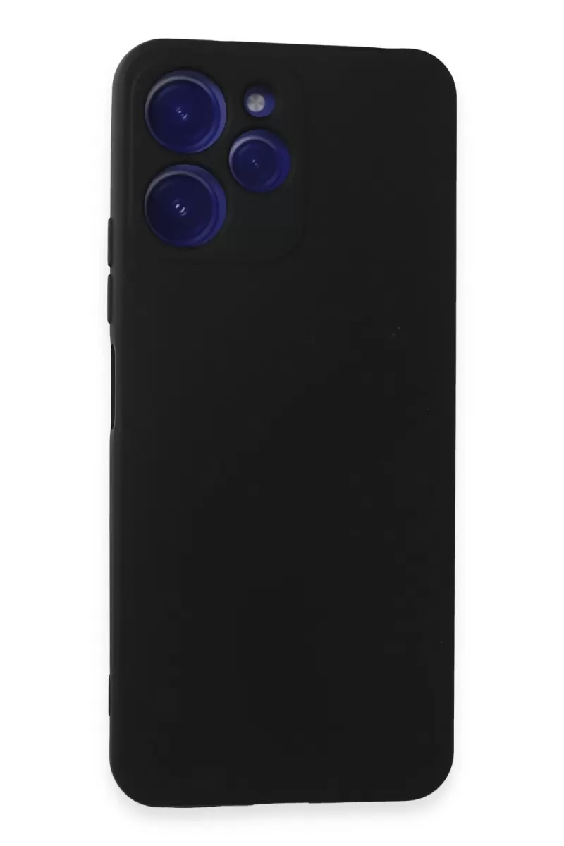 Newface Xiaomi Redmi 12 Kılıf Nano içi Kadife Silikon - Siyah