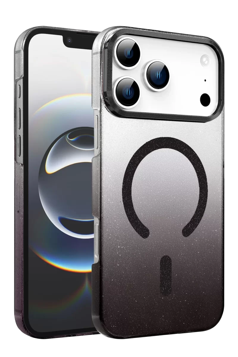 Newface Apple iPhone 17 Pro Max Glossy Magsafe Kapak - Siyah