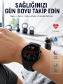 Bluetooth Konuşma Özellikli Akıllı Saat AMOLED Ekran, Sağlık Takibi ve 3 Farklı Kordon