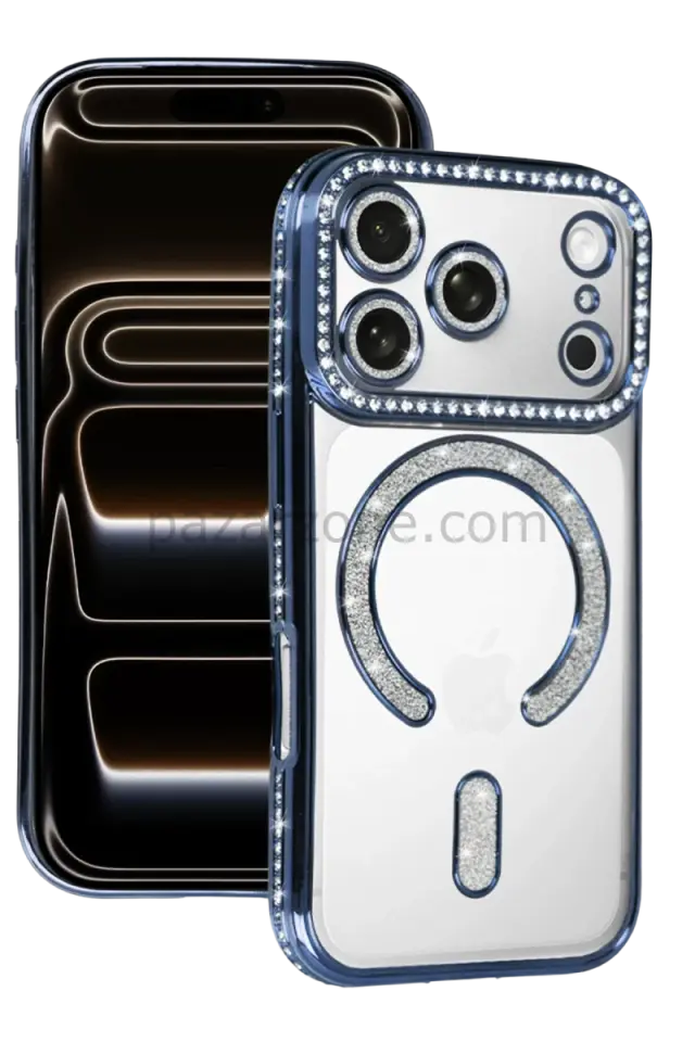 Newface Apple iPhone 17 Pro Max Joke Simli Magneticsafe Kılıf - Mavi