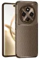 Newface Tecno Spark 30C Kılıf Auto Focus Karbon Kapak - Kahverengi