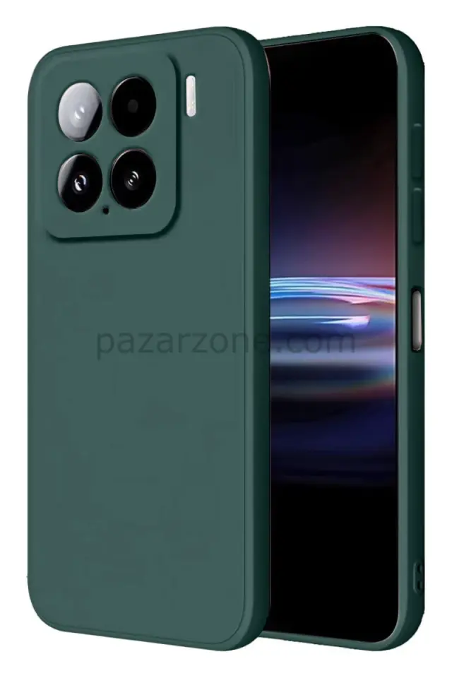 Newface Xiaomi Mi 15 Pro Kılıf Nano içi Kadife Silikon - Koyu Yeşil