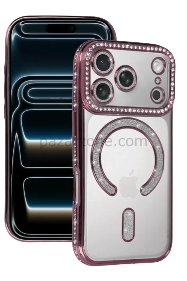 Newface Apple iPhone 17 Pro Max Joke Simli Magneticsafe Kılıf - Pembe