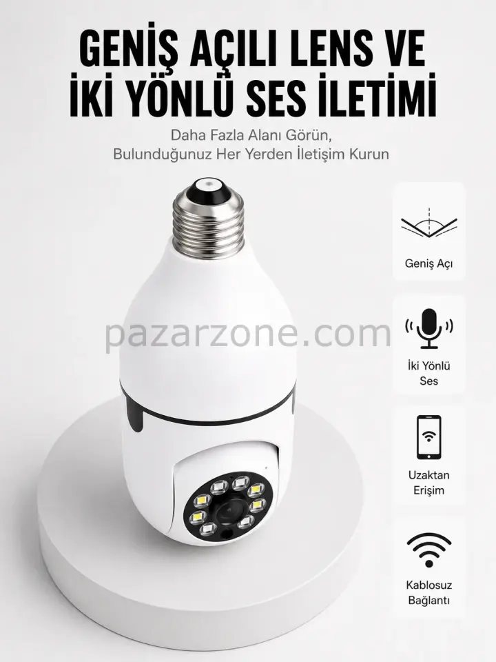 Akıllı Güvenlik Kamerası Full HD Görüntü ve Gece Görüş Özellikli Yeni Nesil