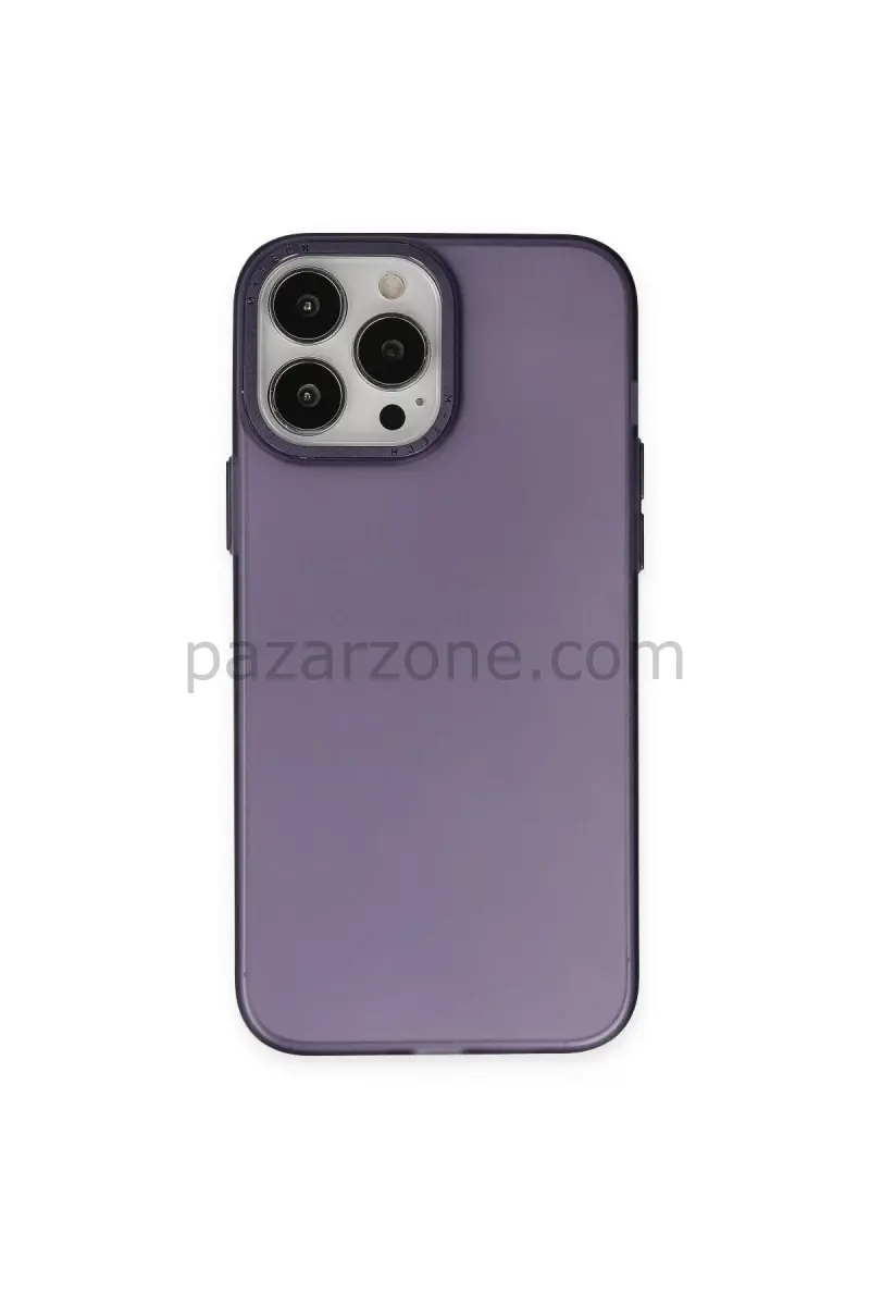 Newface Apple iPhone 14 Pro Max Kılıf Modos Metal Kapak - Derin Mor