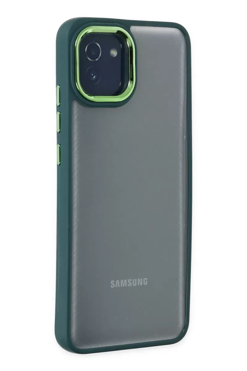 Newface Samsung Galaxy A03 Kılıf Dora Kapak - Haki Yeşil