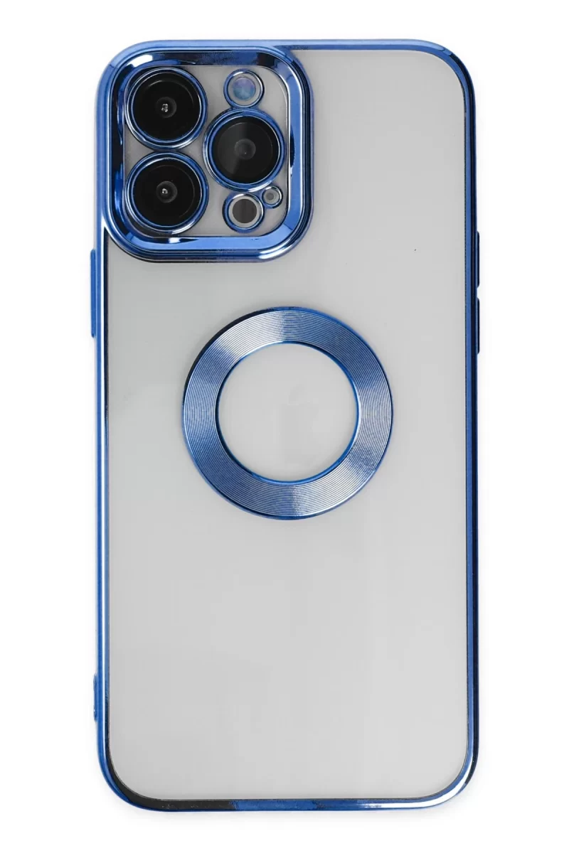 Newface Apple iPhone 14 Pro Max Kılıf Slot Silikon - Mavi