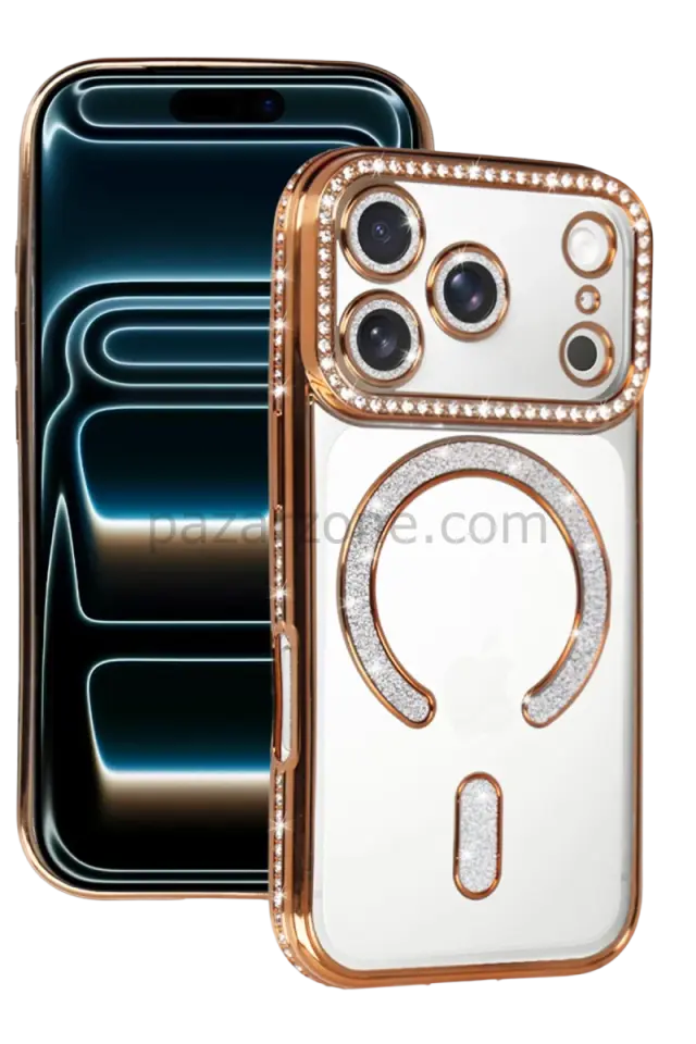 Newface Apple iPhone 17 Pro Max Joke Simli Magneticsafe Kılıf - Turuncu