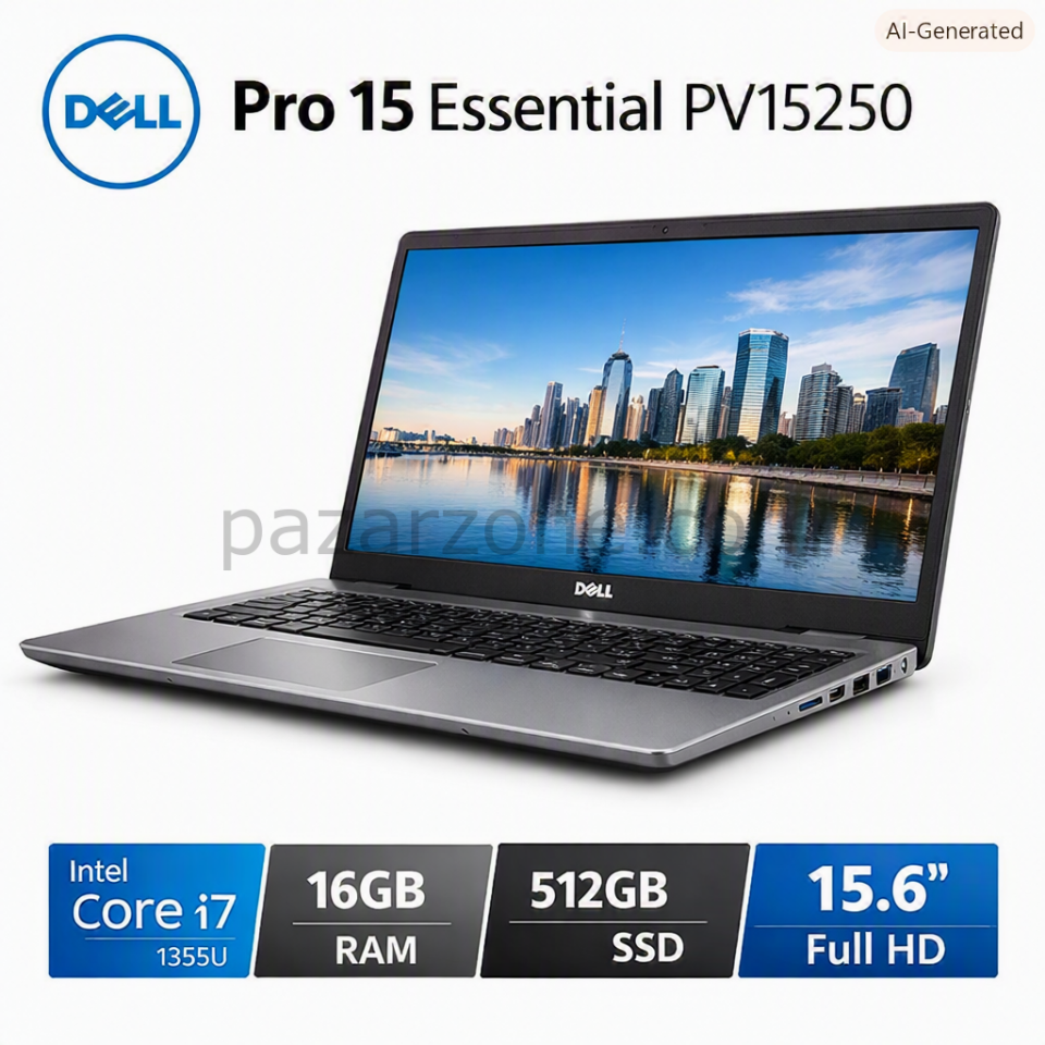 DELL Pro 15 Essential PV15250 i7 1355U 16GB 512GB SSD 15.6 inç Full HD Dizüstü Bilgisayar
