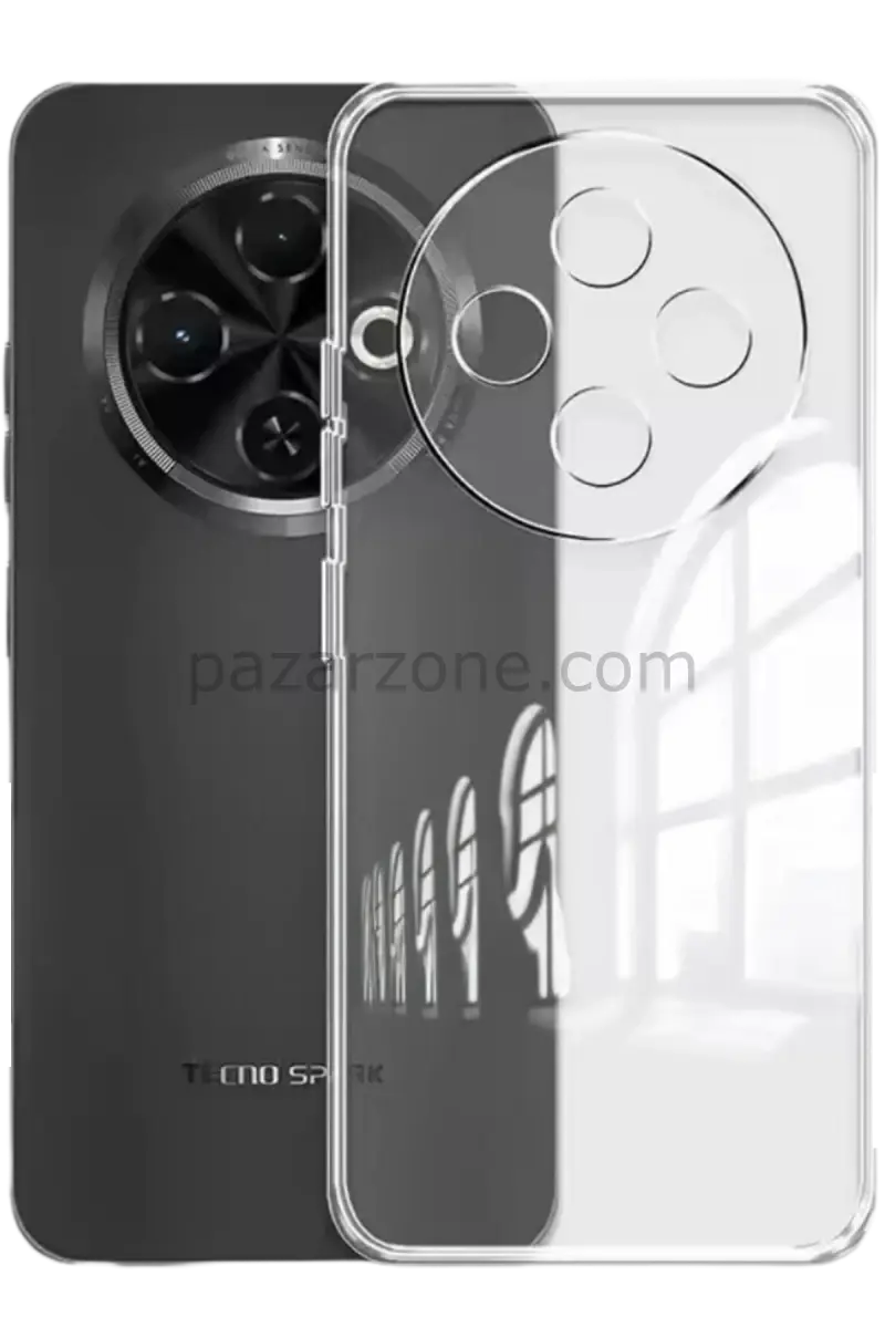 Newface Tecno Spark 30C Kılıf Lüx Şeffaf Silikon